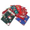 Holiday Dog Bandanas Classic Christmas Cat Triangle Bibs Pets Scarf Accessories for Small Medium Large Size Pets Festival Props