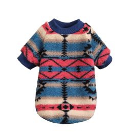 Dog Clothes Cute Stripes Fleece Sweatshirt Clothes