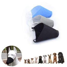 Pet Dog Adjustable Mask Non-woven Breathable Bite Mesh Mouth Mouth Beauty Anti-Stop Chewing Pet Accessories (Color: Blue)