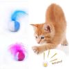 1 Pcs Pet Cat Bell Toy Plush Ball Plus Feather Shuttlecock Throwing Toy Funny Pet Dog Cat Interactive Toy