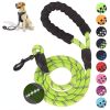 Pet Leash Reflective Strong Dog Leash 1.5M Long with Comfortable Padded Handle Heavy Duty Training Durable Nylon Rope Leashes