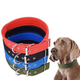 Pet Collar Simple Solid Color Dog Collar Leather Lining Adjustable Small Dog Collar Bichon Labrador Medium To Large Dog Collar (Kleur: red)