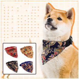 New Adjustable Pet Dog Triangular Bandage Puppy Cat Scarf Bandana Collar Bibs Cat Neck Decor Dress Up Birthday Party Washable (Color: Red)