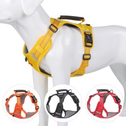 No Pull Pet Harness For Dog & Cat; Adjustable Soft Padded Large Dog Harness With Easy Control Handle (Color: black)