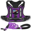 Pet Harness And Leash Set For Dog & Cat; Adjustable No Pull Service Dog Vest Harness For Walking