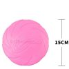 Pet UFO Toys New Small Medium Large Dog Flying Discs Trainning Interactive Toy Puppy Rubber Fetch Flying Disc 15CM